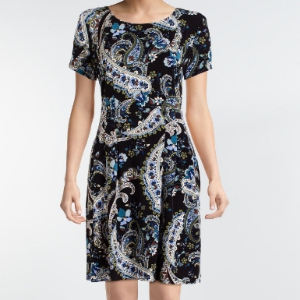 * Connected Apparel Mini Dress w/ Pockets Peacock